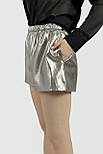 Шорти з імітацією шкіри Zara 2398/241/808 металік L, фото 3