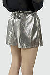 Шорти з імітацією шкіри Zara 2398/241/808 металік L, фото 4