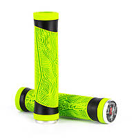 Promend GR-505 зеленые грипсы для велосипеда, ручки велосипедные на руль силиконовые, мягкие рукоятки