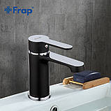 Змішувач для умивальника Frap F1042, чорний/хром, фото 2
