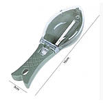 Скребок для чищення риби ручної Verte-X з контейнером для луски Сірий, фото 5