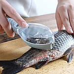 Скребок для чищення риби ручної Verte-X з контейнером для луски Сірий, фото 7