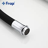 Змішувач для кухні Frap F4042 з гнучким виливом, чорний/хром, фото 5