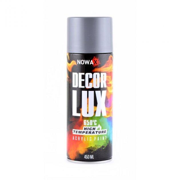 Фарба високотемпературна 650° DecorLUX сірий SILVER GREY/RAL9022 450 мл