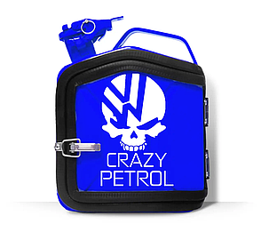 Подарунок чоловікові каністра-бар на 5 л. з індивідуальним принтом "Crazy Petrol"