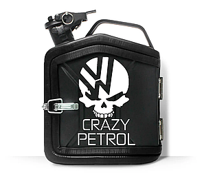 Подарунок чоловікові каністра-бар на 5 л. з індивідуальним принтом "Crazy Petrol"