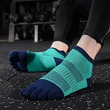 Шкарпетки Meikan з роздільними пальцями для спорту, бігу, трекінгу низькі — Зелений, Розмір 37-40