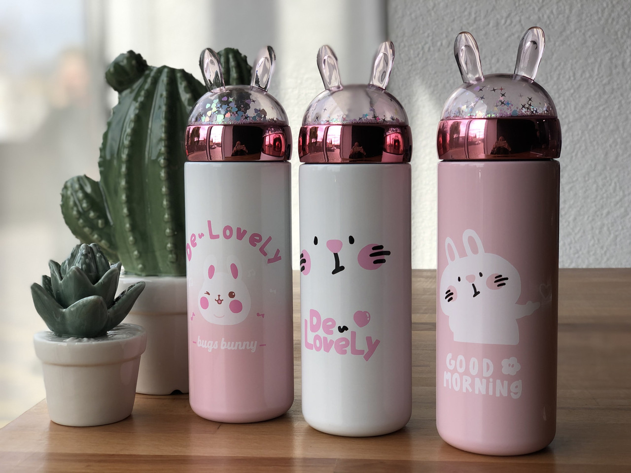 УЦІНКА! Термос "Зайчик з блискітками", 330 мл, Термос "Зайка" -20%, фото 1