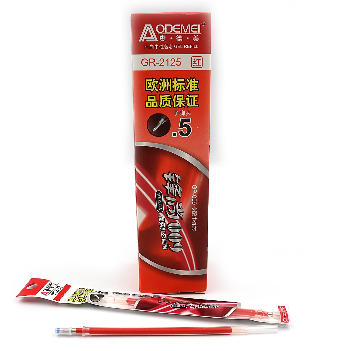 Стержень гелевый "009" 0,5мм красн. 20шт/этик