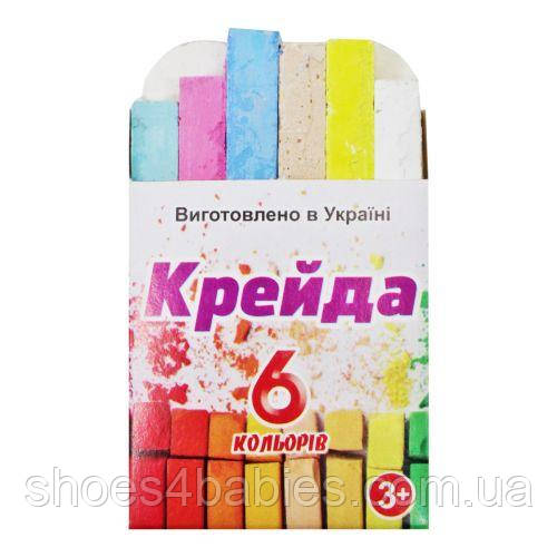 Крейда кольорова_6кв. квадро.70*15*10 мм карт.  No КК.906 "ЛЮКС КОЛОР"