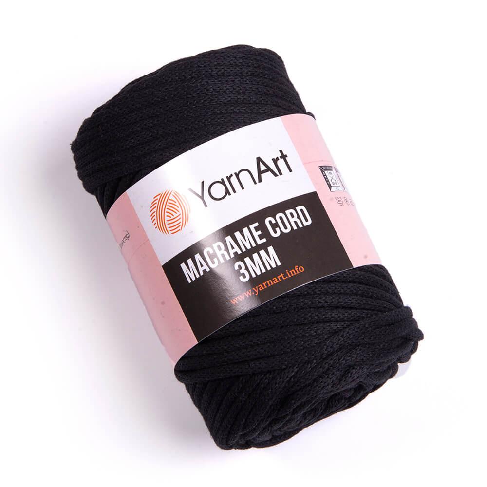 Пряжа Yana Macrame cord 3mm — 750 чорний