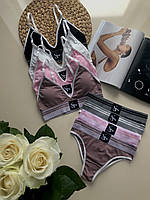 Стильний м'який комплект із трусиків і топіку