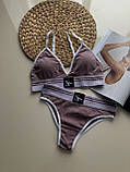 Стильний м'який комплект із трусиків і топіку, фото 5