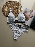 Стильний м'який комплект із трусиків і топіку, фото 6