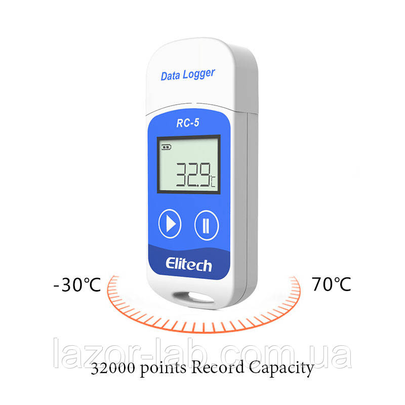 Регистратор температуры Elitech RC-5 (Великобритания) (-30 ° C - + 70 ° C) Память 32000. PDF, Word, Exel, TXT - фото 1 - id-p616264086