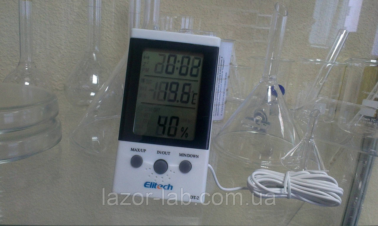 Термо-гигрометр Elitech DT-2 (Великобритания) ( -30°C... +50°C; 20% 99%) с термопарой 2 м (-50...+70°C) - фото 2 - id-p616263457