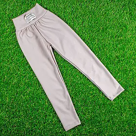 Бежеві  легінси лосіни на дівчинку рубчик з широким поясом висока посадка бавовна  р.122,128