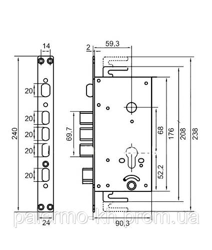 Купить Замок для китайской двери Эконом, цена 322 ₴ — Prom.ua (ID ...