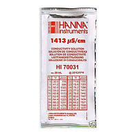 Калибровочный раствор HI70031 1413 µS/cm (мкСм) для кондуктометров HANNA 20мл,Германия