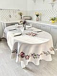 Скатертина на овальний стіл гобеленова Limaso 140х180 см., фото 2