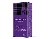 Чай черный с цедрой апельсина, цветами лаванды и жасмина 25 пакетиков Night Time Sherlock Secrets