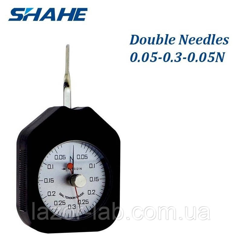 Граммометр годинникового типу Shahe ATN-0.3-2 (0.05-0.3 N з ціною поділки 0,01 N) з двома стрілками
