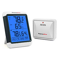 Термогигрометр ThermoPro TP65S / TP65A (-20...+70°C; 10-99%; ±1°C; ±2%) с удалённым датчиком T° (до 60 метров)