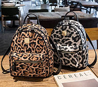 Качественный женский городской рюкзак Леопардовый, прогулочный рюкзачок тигровый Якісний жіночий рюкзак