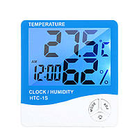Цифровий термогігрометр AIRO HTC-1S (термометр: -10 °C~+50 °C; гігрометр: 10%-99%), годинник, будильник
