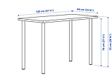 LAGKAPTEN / ADILS стіл, білий,120х60 см,294.167.58, фото 3