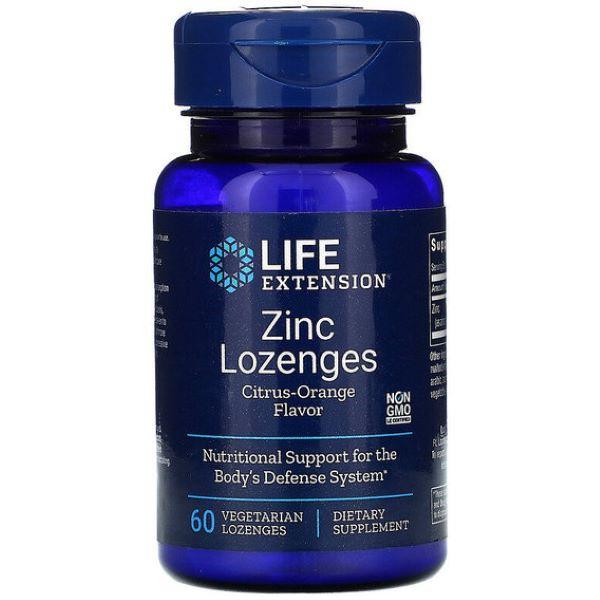 Цинк Life Extension Zinc Lozenges Citrus-Orange Flavor 60 Vegetarian Lozenges