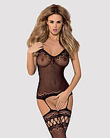 Бодистокинг Obsessive Bodystocking F214 Black, S/M/L