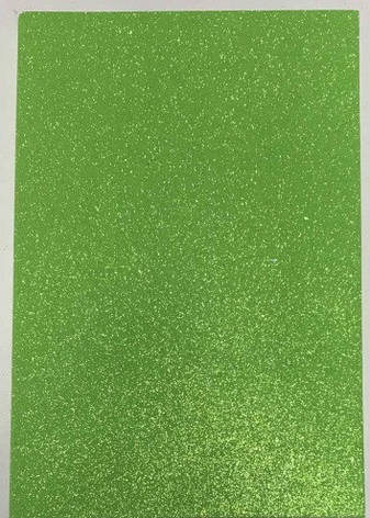 ФОАМІН З БЛЕСТКАМИ No 10510 САЛАТОВИЙ 1,8 мм / 10 аркушів 20*30 cm, фото 1
