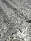 Однотонна мраморна вуаль тюль "Мрамор 3" на основі жакарду. Колір: сірий, фото 9