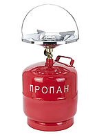 Газовый баллон на 8 литров с горелкой ПРОПАН, Кемпинговый Туристический газовый балон с конфоркой НЕ КИТАЙ