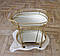 Сервірувальний столик Арт деко золотий на колесах з металу   50129, фото 3