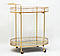 Сервірувальний столик Арт деко золотий на колесах з металу   50129, фото 5