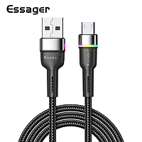 Зарядный кабель ESSAGER разноцветная подсветка micro USB 1м