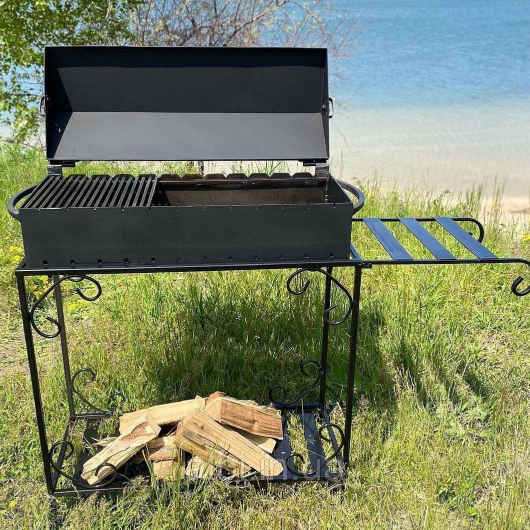 Мангал-барбекю з дровницею МБ12-3д