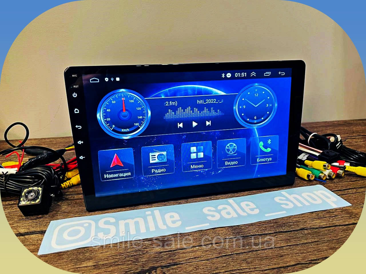 Автомагнітола  1 Din Turbo Sound Pi-104/32 Android 10, экран 10,1" IPS 4 Ядра 4/32GB 2023