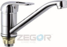 Змішувач для кухні поворотний ZEGOR(TROYA) PDF-A180 гусак 25см