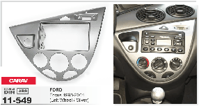 Рамка перехідна Carav 11-549 Ford Focus 98-04 (Left Wheel / Silver) 2DIN