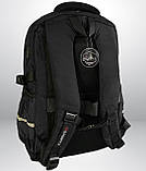 Чоловічий рюкзак чорний з USB та ортопедичною спинкою великий міський, спортивний, для ноутбука 17″, фото 9