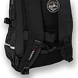 Чоловічий рюкзак чорний з USB та ортопедичною спинкою великий міський, спортивний, для ноутбука 17″, фото 10