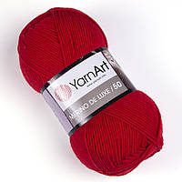 Пряжа Yarnart Merino de luxe 50 156 ( Мерино де люкс 50) ярко-красный