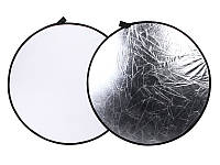 Фото рефлектор - отражатель 2 в 1 диаметром 60 см (белый - серебряный)