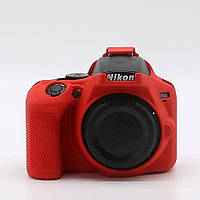 Защитный силиконовый чехол для фотоаппаратов Nikon D3500 - красный
