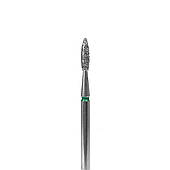Фреза алмазна "Полум'я" DF002-21-G (зелена насічка, d 2.1 mm)