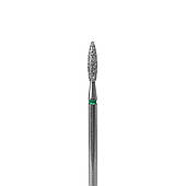 Фреза алмазна "Полум'я" DF002-23-G (зелена насічка, d 2.3 mm)