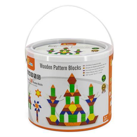 Дерев'яний ігровий набір Viga Toys Кольорова мозаїка, 250 деталей (50065) кубики